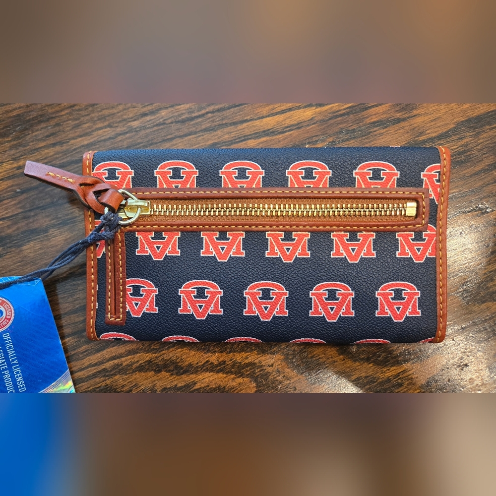 Dooney & Bourke Auburn University Navy and Orange Clutch NWT - Picture 2 of 4